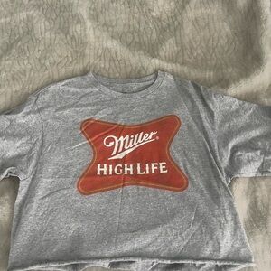 Miller highlife crop tee